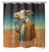 Playful Goat Frolic Shower Curtain